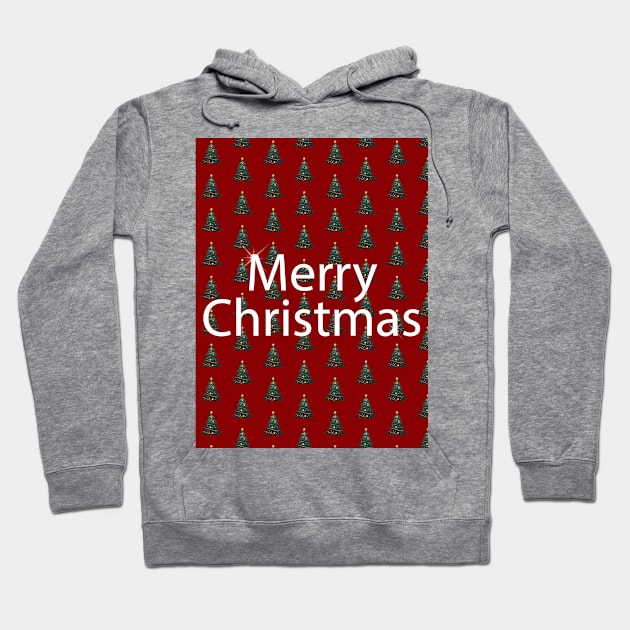 Merry Christmas | Christmas Trees Pattern Hoodie by Humais